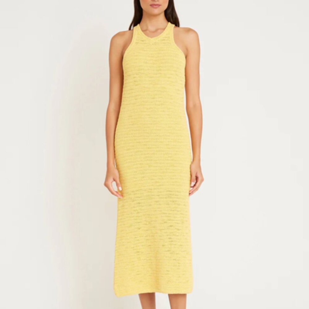 NWT - LUXELY "Sky" Racerback Knit Dress In Raffia - Size Large - GAWJUS!!! - Picture 4 of 6